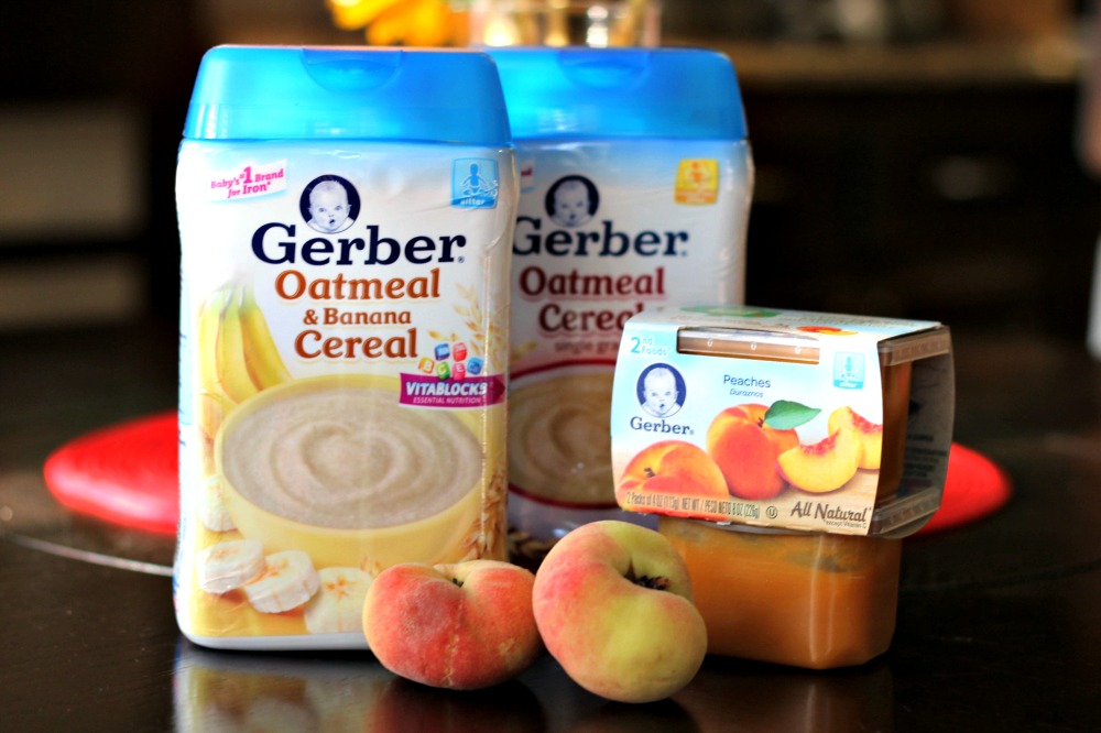 Peaches & Oatmeal Nice Cream #CookingWithGerber